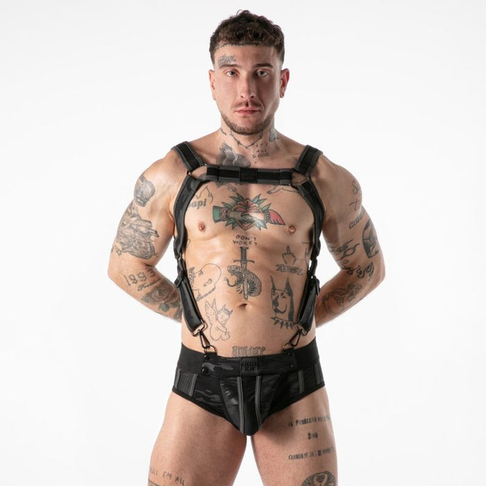 Locker Gear - Arnés Full Military Access Negro S/m