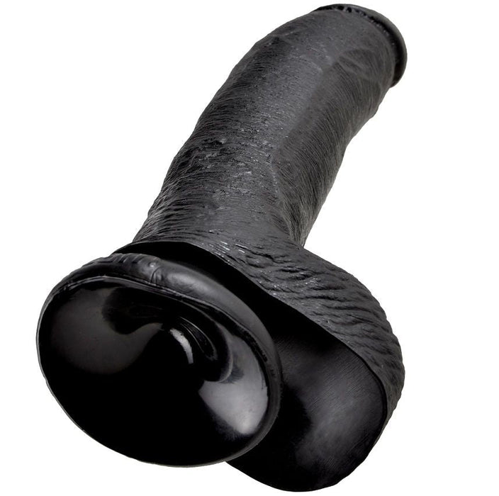 King Cock - 9 Pene Realistico Negro 22.9 Cm