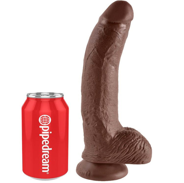 King Cock  9 Pene Realistico Marron 22.9 Cm