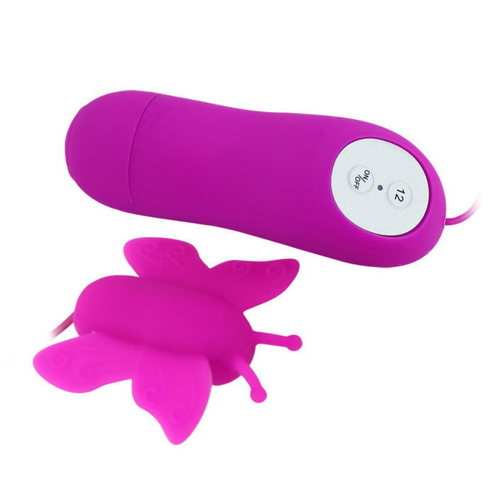 Baile - Estimulador De Clítoris Mariposa Love Eggs 12 Velocidades Lila Control Remoto