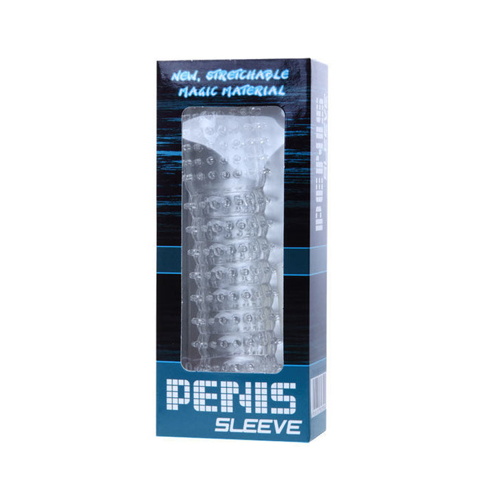 Baile - Funda Para Pene Con Puntos Estimulantes Morado 14 Cm