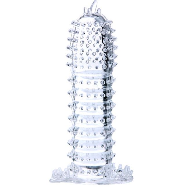Baile - Funda Para Pene Con Puntos Estimulantes Morado 14 Cm