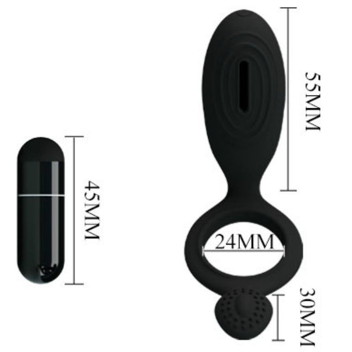 Pretty Love Anillo Vibrador Con Estimulador Ethel
