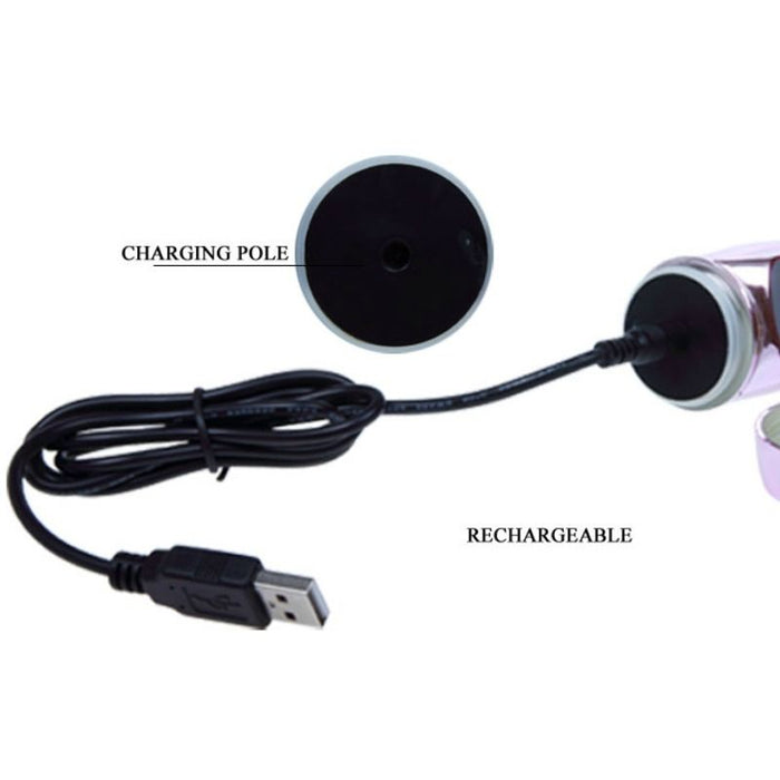 Baile - Vibrador Recargable Con Rotacion Y Estimulador Throbbing Butterf