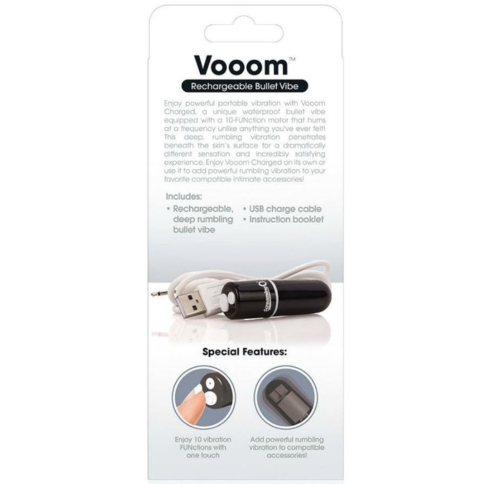 Screaming O - Bala Vibradora Recargable Vooom Negro