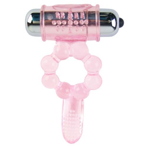 Baile - Anillo Silicona 10 Ritmos Lengua Con Vibracion Rosa