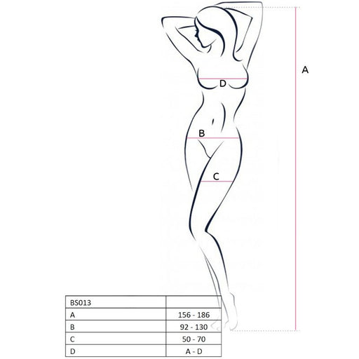 Passion - Woman Bs013 Bodystocking Rojo Talla Única