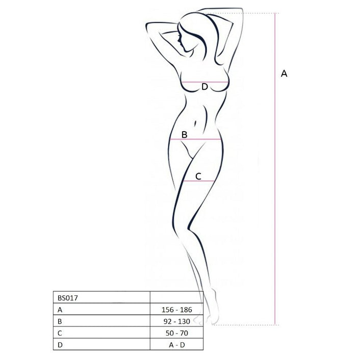 Passion - Woman Bs017 Bodystocking Blanco Talla Unica