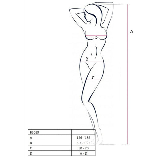 Passion - Woman Bs019 Bodystocking Negro Talla Única