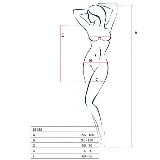 Passion - Woman Bs025 Bodystocking Estilo Vestido Blanco Talla Única