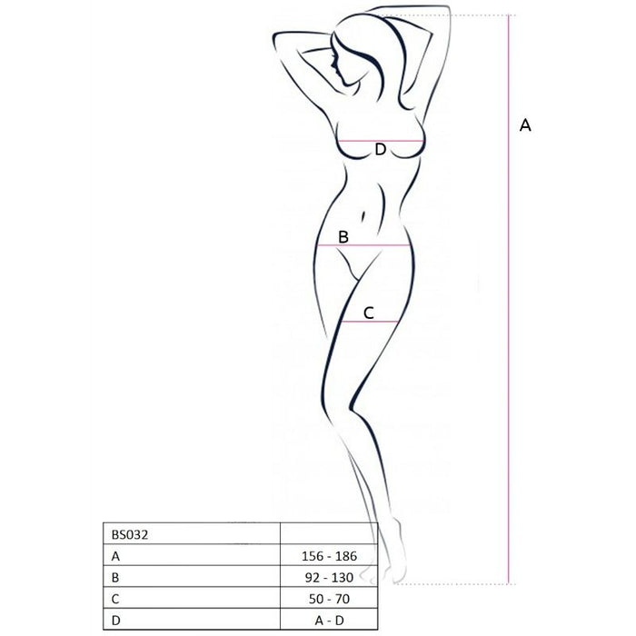 Passion - Woman Bs032 Bodystocking Rojo Talla Unica
