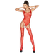 Passion - Woman Bs034 Bodystocking Rojo Talla Única