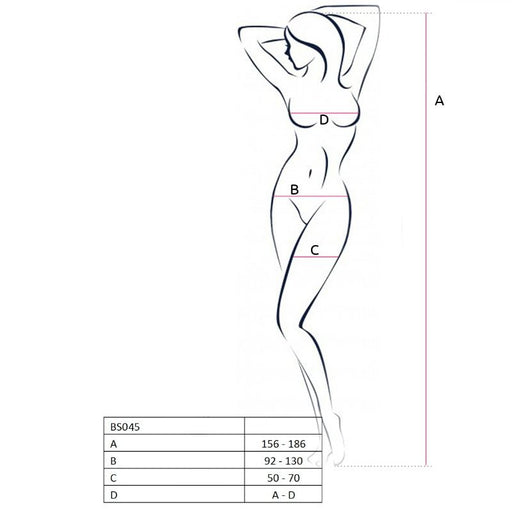Passion - Woman Bs045 Bodystocking Negro Talla Única