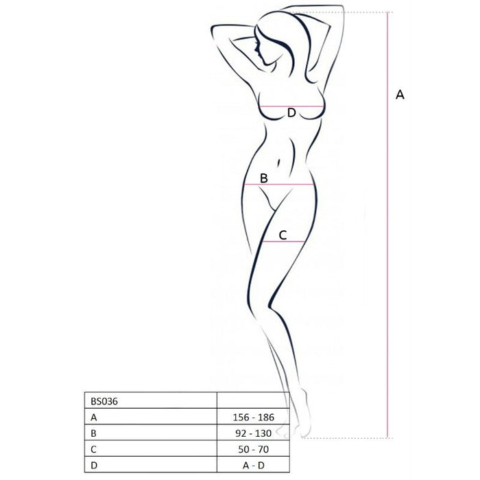 Passion Woman Bs036 Bodystocking Rojo Talla Unica