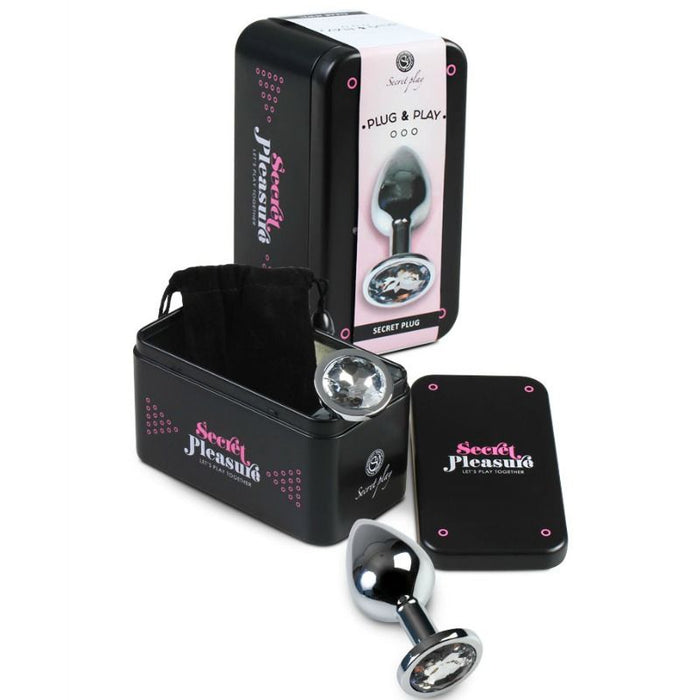 Secretplay - Plug Anal Aluminio Transparente 8 Cm