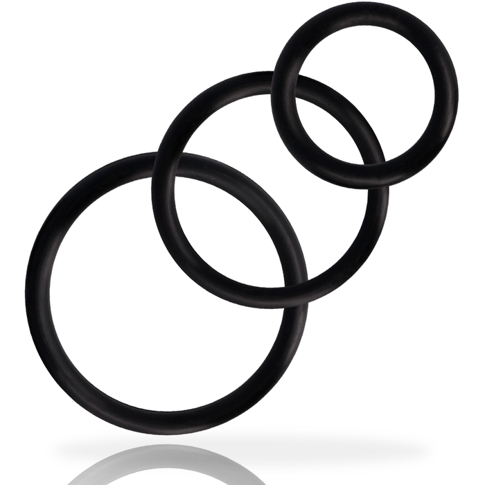 Addicted Toys - Set Anillos Pene Negro
