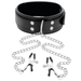 Darkness - Collar Con Pinzas Para Pezones Negro