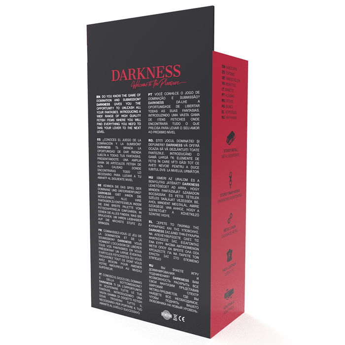 Darkness - Esposas Ajustables Tobillos Leather Negro