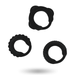 Addicted Toys - Set 3 Anillos Pene Negro