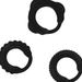 Addicted Toys - Set 3 Anillos Pene Negro