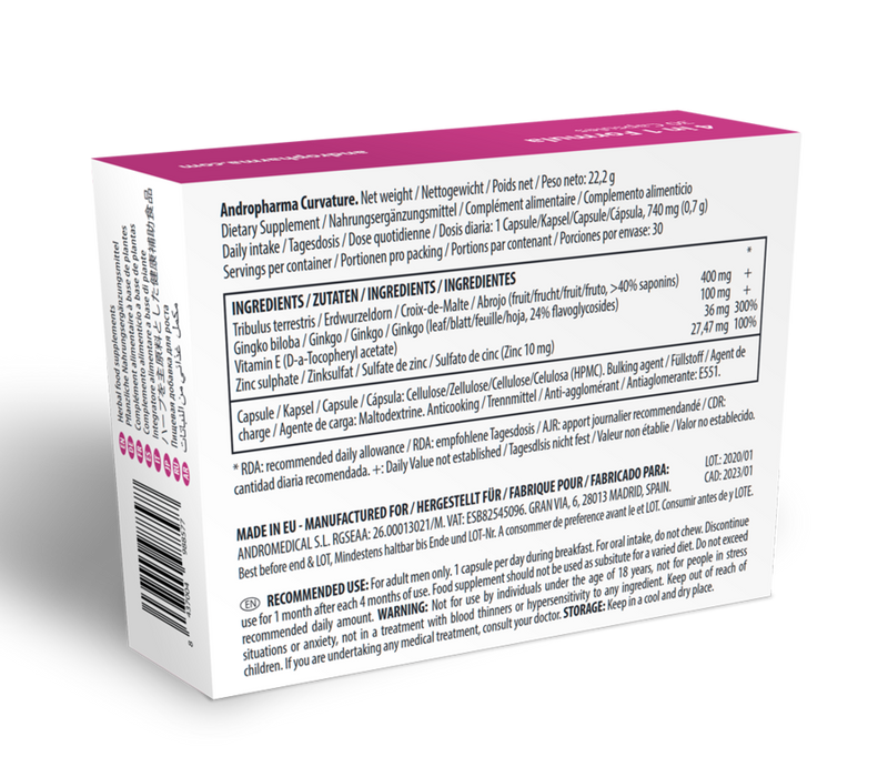 Andropharma Curvature – Complemento Alimenticio Para El Bienestar Masculino