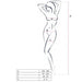 Passion - Woman Bs046 Bodystocking Blanco Talla Única