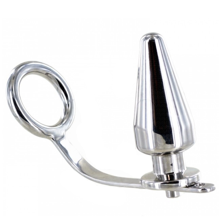 Metalhard Anillo Acero Con Plug Anal 45 X 50mm