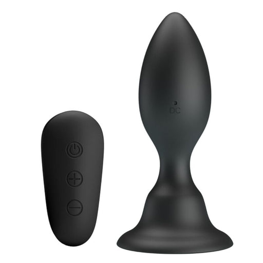 Mr Play - Plug Anal Con Vibración Negro Control Remoto