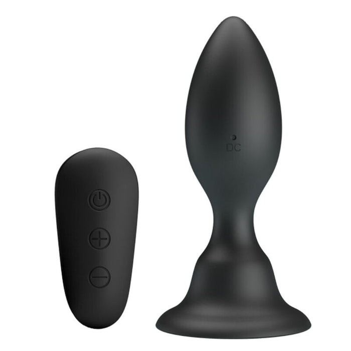 Mr Play - Plug Anal Con Vibración Negro Control Remoto