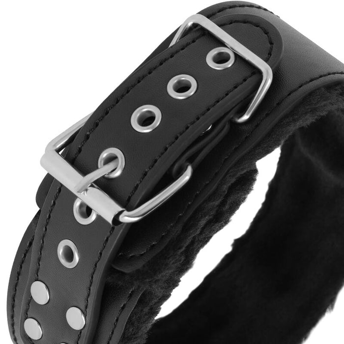 Darkness - Collar Forrado Con Cadena Titanium