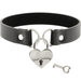 Coquette Chic Desire - Collar Cuero Vegano Accesorio Corazón Con Llave