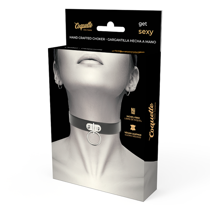Coquette Chic Desire - Collar Cuero Vegano Accesorio Woman Fetish