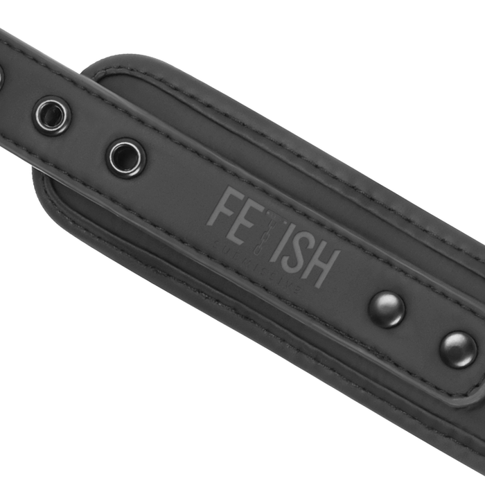 Fetish Submissive - Collar Y Esposas Cuero Vegano Con Forro De Nopreno