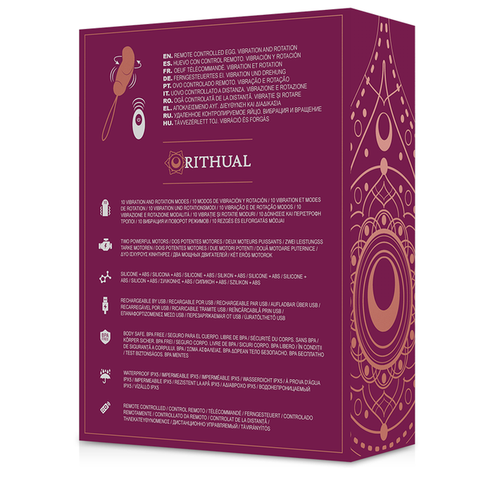 Rithual - Esha Huevo Control Remoto Sistema Rotación + Vibración