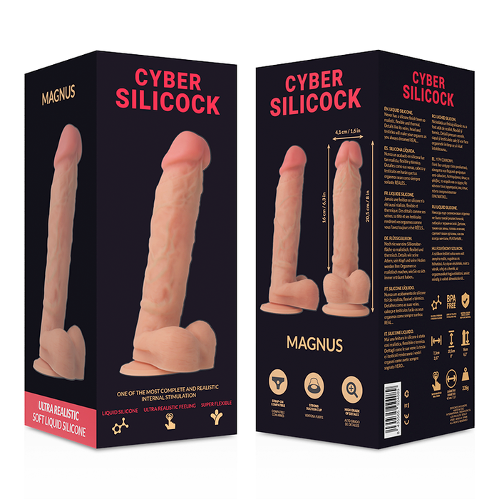 Cyber Silicock - Magnus Realístico Silicona Líquida 20.5 Cm -o- 4.1 Cm