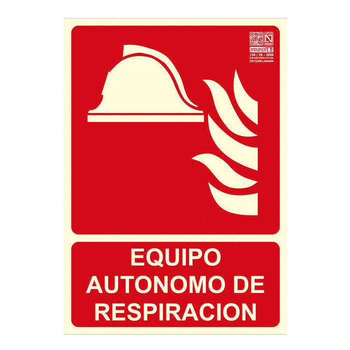Implaser Ex214n-A4 Señal Equipo Autónomo De Respiración 29,7x21cm