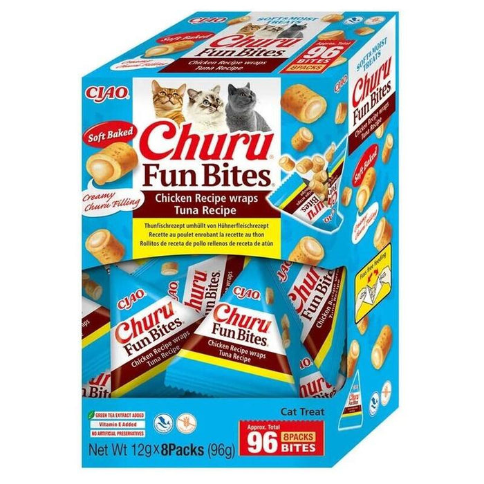 Inaba Churu Fun Bites Chicken And Tuna - Cat Treats - 8x12g