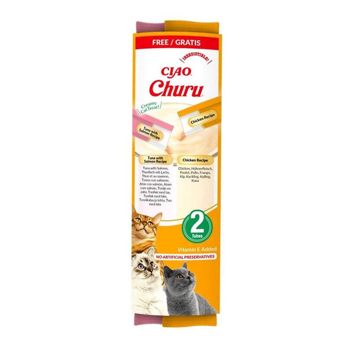 Inaba Churu Tuna And Chicken Recipe - Goma Para Gatos - 2x14g