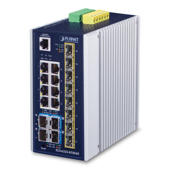 Indumrial L3 8-Port 10 100 1000t + 8-Port 100 1000x Sfp + 4-Port 10g Sfp+