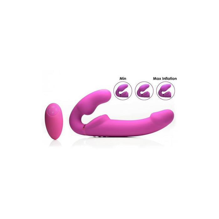 Vibrador Doble Funcioninflatable  Inflable Control Remoto Rosa