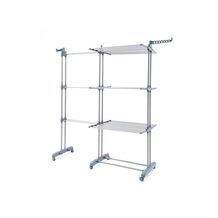 Innovagoods Dolver Xl Tendedero Vertical Extensible Con Ruedas - 30 Barras - Soporta Hasta 45kg - Plegable - 2 Soportes