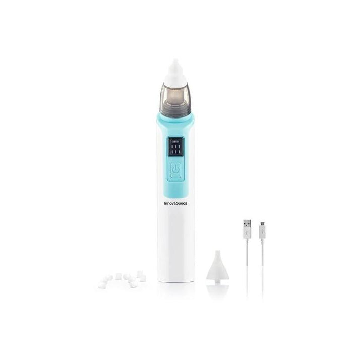 Innovagoods Nizi Aspirador Nasal Para Bebes - Silencioso - 6 Velocidades - Bateria 500mah - Ergonomico - Incluye
