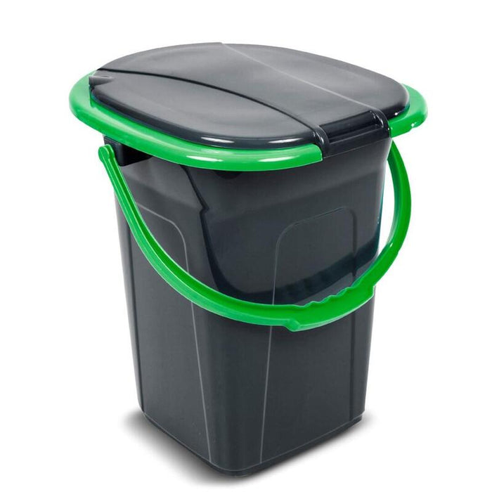 Inodoro Portátil Turístico Con Tapa 19l Negro Con Verde, Perfecto Para Viajes, Acampanada Greenblue Gb320bg