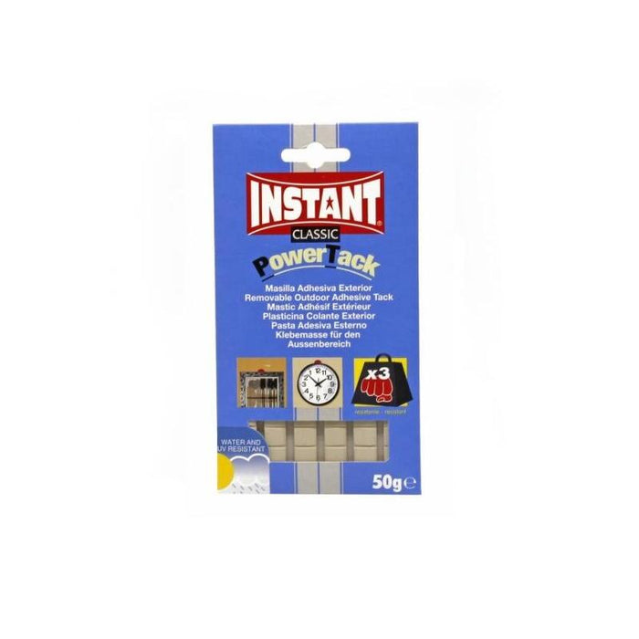 Instant Power Tack Classic Pack De Masilla Adhesiva 50gr - Apta Para Uso Exterior - Resistente A Los Rayos Ultravioleta