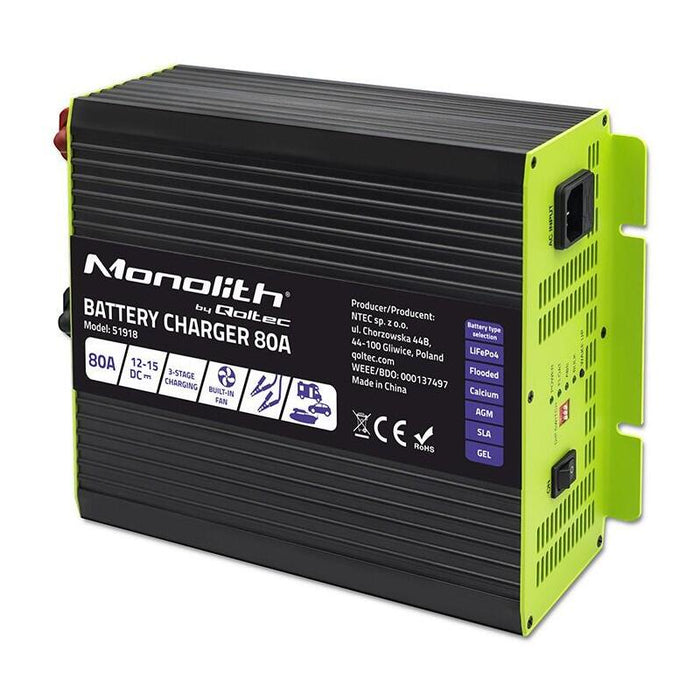 Inteligentna Cargador Para Baterías Lifepo4 Agm Gel Sla 80a 12v