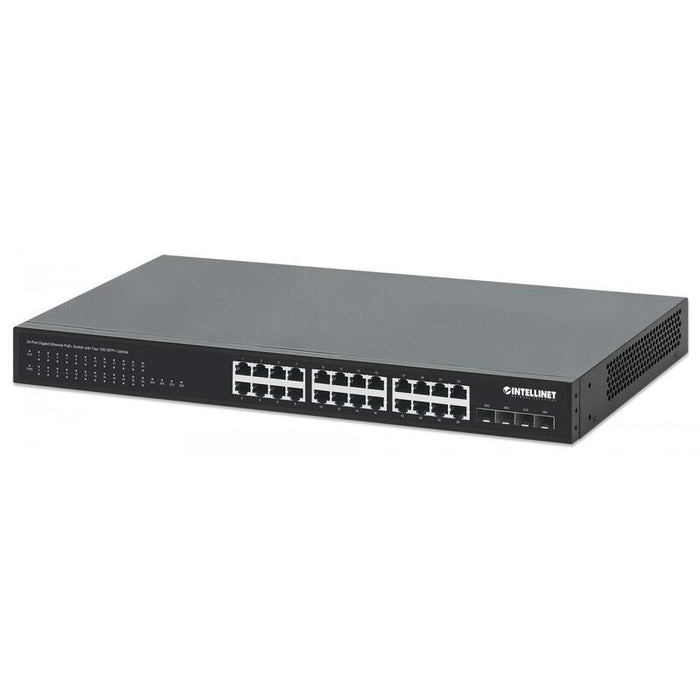 Intellinet 561761 Switch Gigabit 24x Rj45 Poe+ 370w, 4x Sfp+ 10gbe Uplink