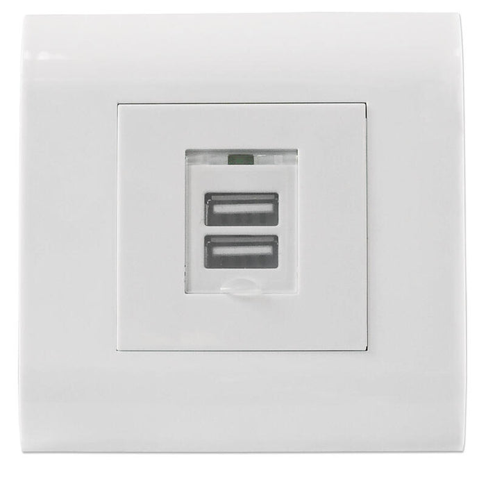 Intellinet 772211 Toma De Corriente Usb A Blanco