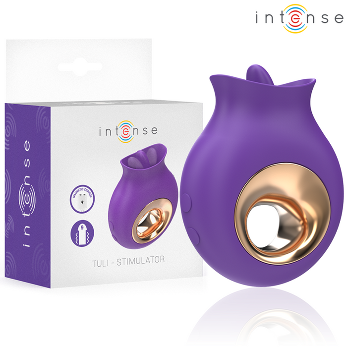 Intense - Tuli Estimulador Clítoris 9 Vibraciones & 9 Oscilaciones Morado