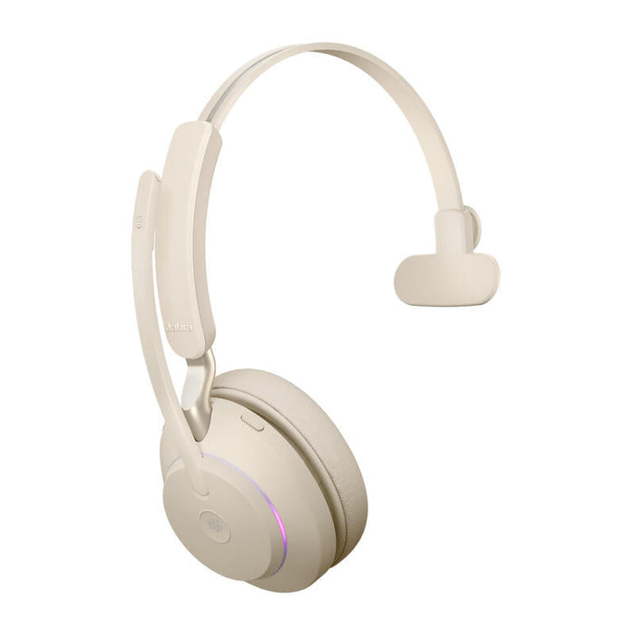 Jabra Evolve2 65 Uc Stereo - Auricular - En Oreja - Bluetooth - Inalmbrico - Usb-A - Aislamiento De Ruido - Beige