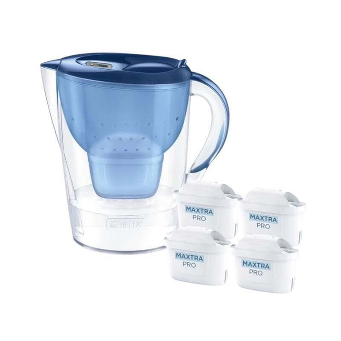 Jarra Filtrante Brita Marella + Cartuchos Maxtra Pro Pp (2.4l Azul)